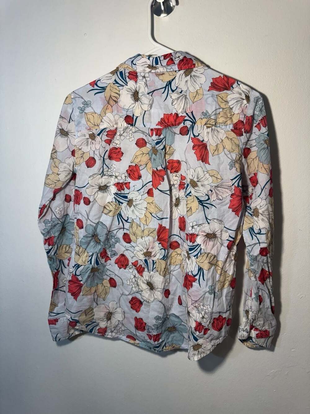Ann Taylor Floral Button Down Long Sleeve Shirt XS - Picture 2 of 5